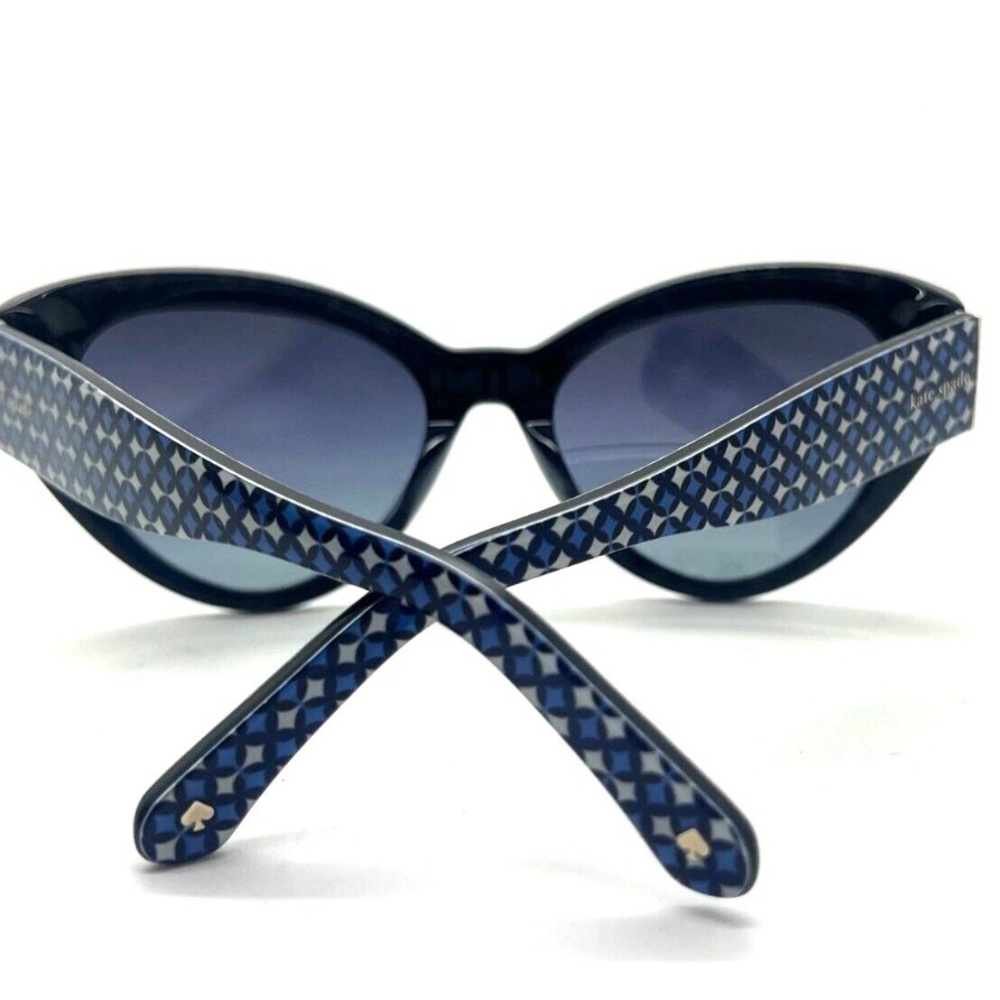 KATE SPADE PAISLEIGH/S S6F9O BLUE WHITE FLORAL Sunglasses 140MM CAT EYE GRADIENT - Picture 7 of 10